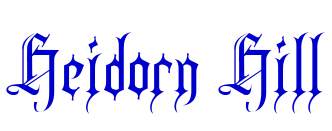 Heidorn Hill шрифт